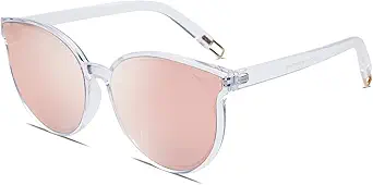 SOJOS Fashion Round Sunglasses for Women Men Oversized Vintage Shades SJ2057