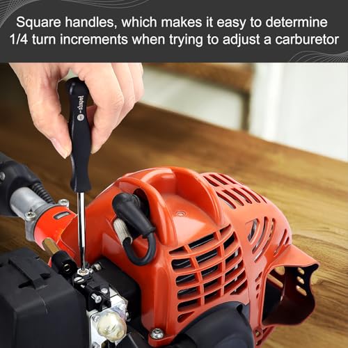 Biuhpa Set mit 12 Schraubendreher Vergaser-Einstellwerkzeug mit Reinigungsbürsten, Splined/Pac Man/Double D für Poulan Husqvarna STHIL Echo Motor Motorsense Kettensäge
