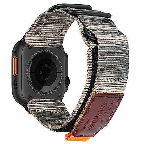 Compatible with Apple Watch Band 38/40/41/42/44/45/49/46mm,Rugged Replacement Nylon Strap With Three Buckle Loop Design For iWatch Ultra 3/2/1