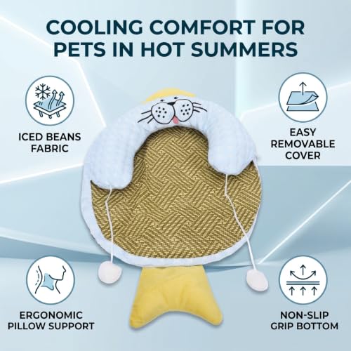 Almohadilla para dormir para perros con almohada y fondo antideslizante para verano 6
