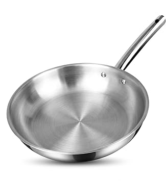 TriChef Pro Triply Stainless Steel Fry Pan with Cool-Touch Handle Fry Pan (Triply, Induction Bottom) (2L/24cm)