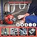 Drain Cleaning Machine 100Ft 3/4 Inch Cable, 750W Auto Feed Portable Electric Sewer Snake, Electric Drain Auger with 6 Cutter Air-Activated Foot Switch for 4
