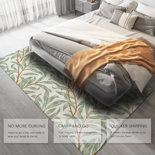 Tapis moderne bohème de style Morris, finitions soignées pour maison chic - 5