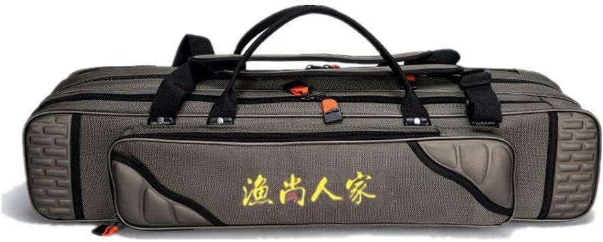 UNISTRENGH 3 Layers Portable Folding Fishing Rod Carrier Reel Case Bags Fish Pole Tools Storage Bag Case Pro Gear Tackle (Thickened Type-3 layers/130cm(51.18inch))