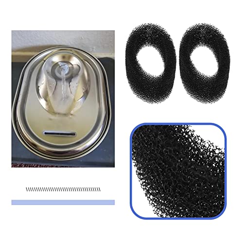 EMSea 8Pcs Pet Water Fountain Filters Replacement with Sponge Compatible with PETLIBRO 67oz/2L Stainless Steel Cat Water Fountain - Image 4