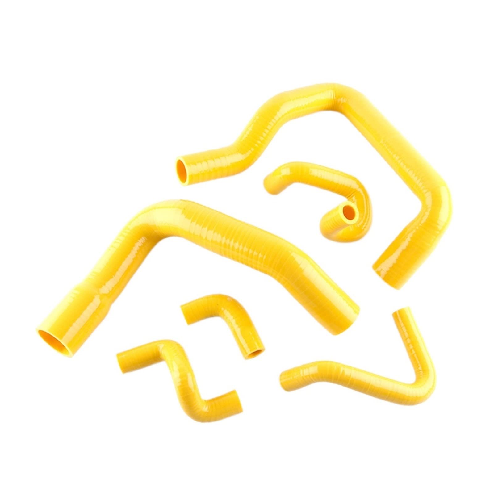 Car Radiator Hose 6Pcs Compatible With For Mustang GT LX For Cobra V8 5.0L 1986 1987 1988 1989 1990 1991 1992 1993 Silicone Radiator Coolant Hoses Kit(Yellow)