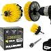 Produktbild Bürstenaufsatz Akkuschrauber [4 Teilig] Felgenbürste inkl Bitverlängerung, Reinigungsbürsten für die Bohrmaschine, Reinigung von Fliesen, Fugen, Bad | BULLBRUSH®