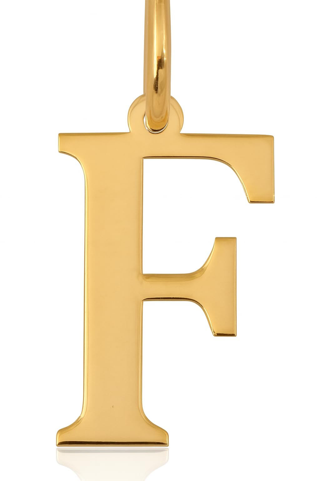 Rodium - Goldene Anhänger, Buchstabe, 14 Karat Gold/ 585er Feingehalt, Charms für Halskette oder Ketten Armband, Ideales Geschenke für Damen, Kettenanhänger für Goldschmuck