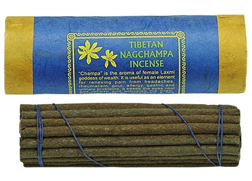 Nagchampa Incense - Traditional Tibetan Style - 30 Sticks and Holder