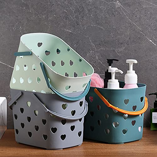 Anyoifax Portable Shower Caddy Tote Plastic Storage Basket With Handle Box Organizer Bin For Bathroom, Pantry, Kitchen, College Dorm, Garage - Blue #TOP2
