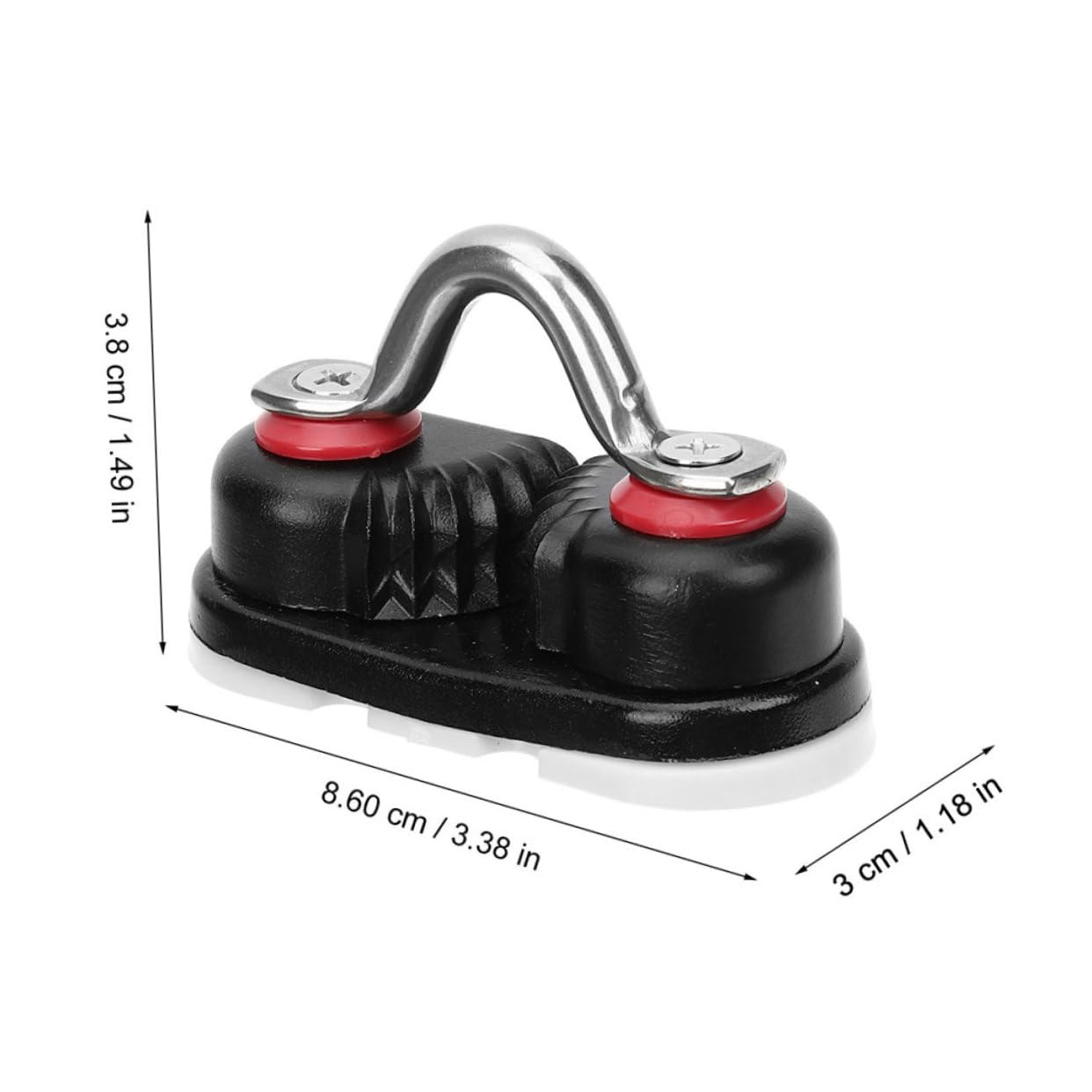 KOMBIUDA Aluminum Alloy Cam Cleat Kayak Sailboat Hardware 86 * 38mm Boat Rope Cleat Anchor Rope Lock Canoe Sail