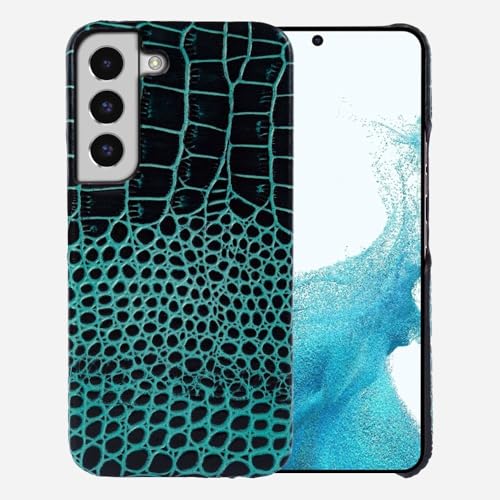 Étui en cuir motif crocodile pour Samsung S22 - Protection premium et design luxe pour smartphone