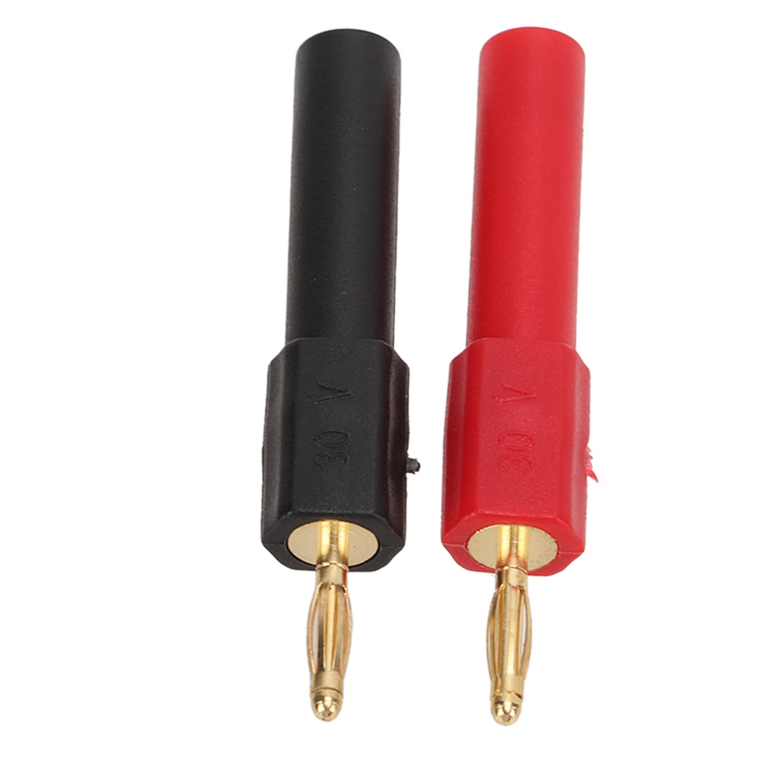 Adaptateurs Fiches Banane 2mm Mâle Vers 4mm Femelle - Lot De 10 (5 Rouge, 5 Noir) - Pour Instruments électroniques