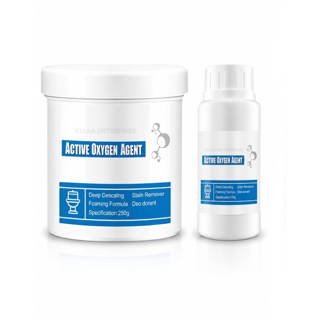 Toilet Oxygen Agent Active Powder Cleaner Foam for Deep Stain Removal & Fresh Bathroom Cleaning (Pack of 2)-image-22