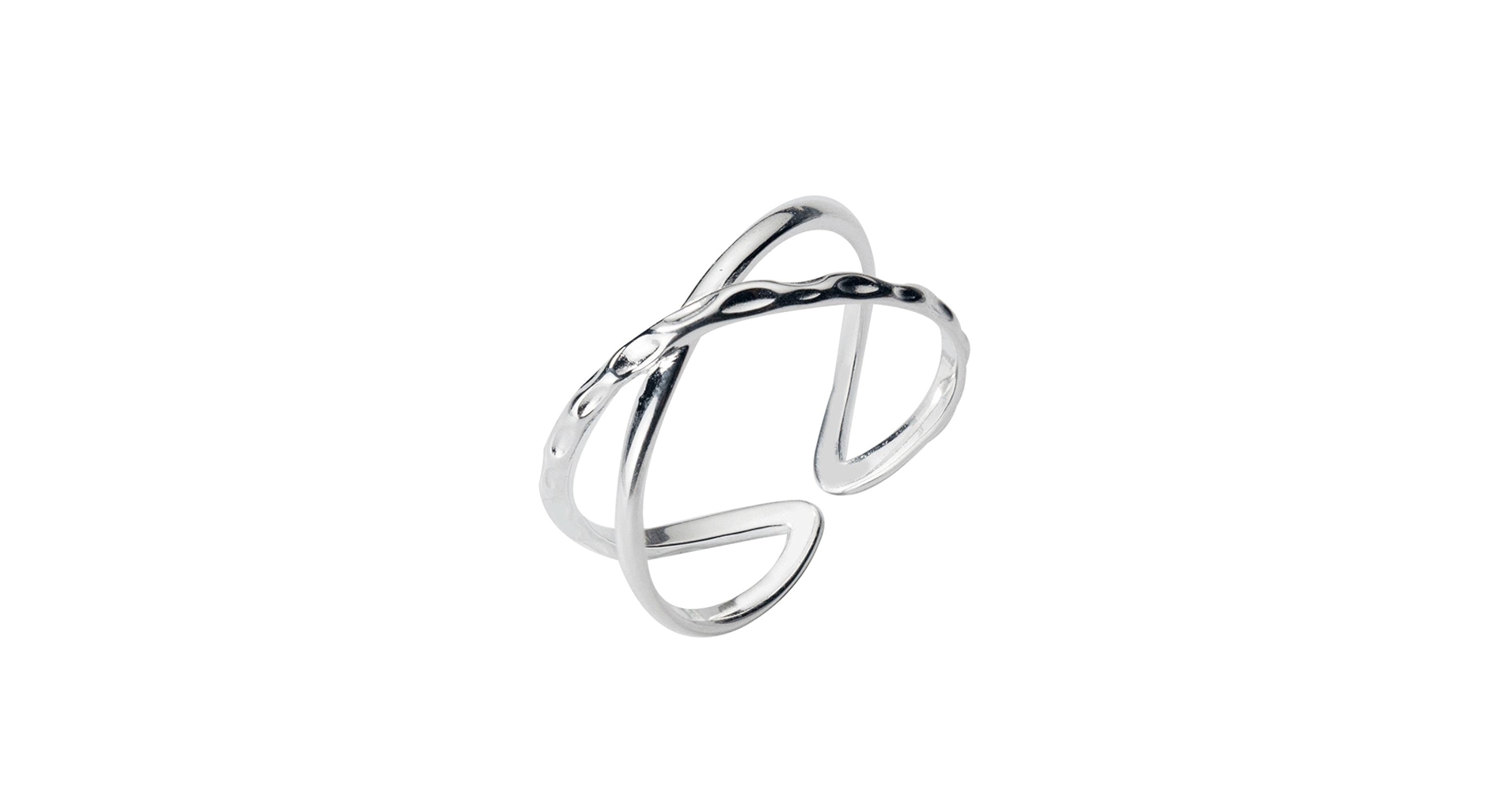 Amazon.com: Geometric Cross Line Open Adjustable Finger Ring