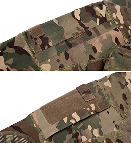 image for CARWORNIC Men's Tactical Military Combat Shirt Long Sleeve Slim Fit Ca