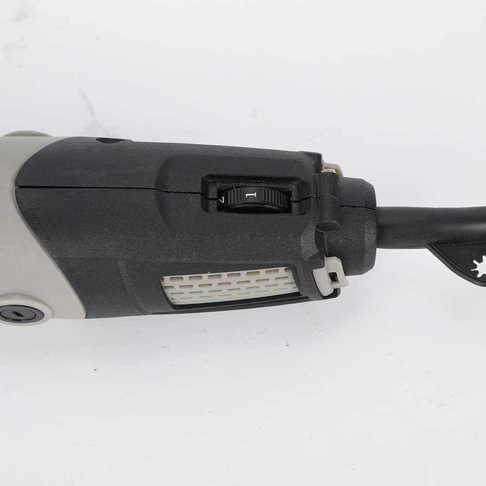 Herramienta multifunción eléctrica de 400 W, Multiherramienta, Herramienta Bricolaje, herramienta rotativa, 6 velocidades variables, 5000 – 28000 r/m, para taladrar, grabar, pulir, eliminar óxido