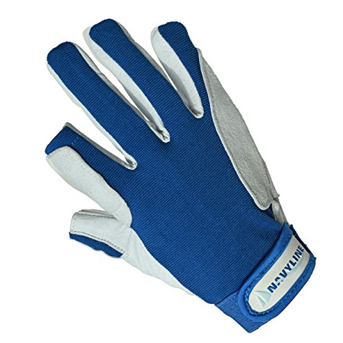 Navyline - Gants de Voile modèle Super Doux - 2 Doigts coupés, Taille:XL