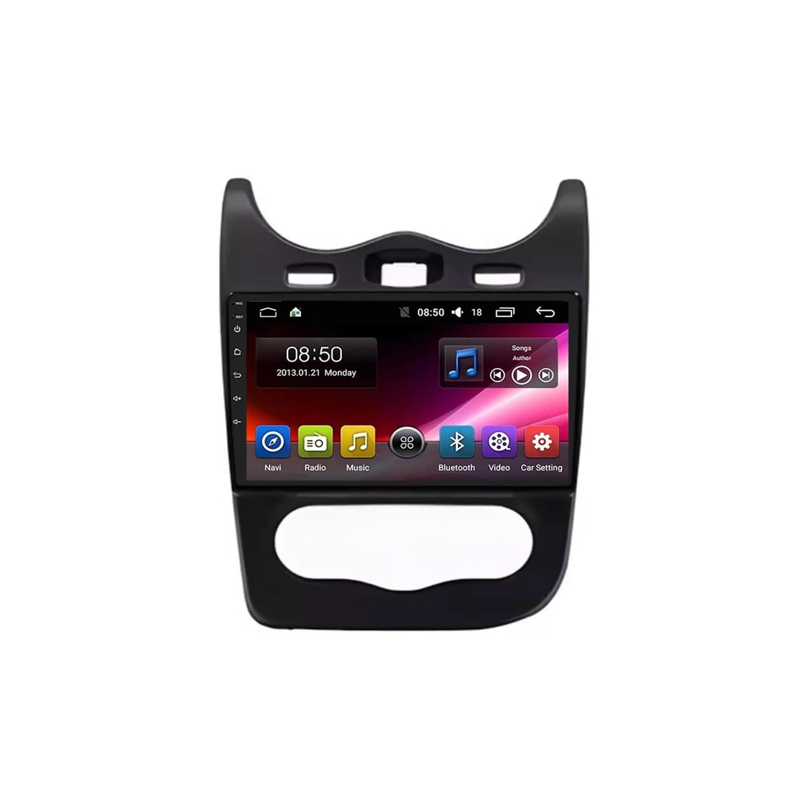 BCBSYCJP Car Radio with Wireless CarPlay Android Auto for Renault Sandero Stepway GT 2013-2014 9 Inch Stereo Mirror Link Bluetooth with Android Auto Carplay Wireless WIFI FM GPS,4 Core 2G+32G