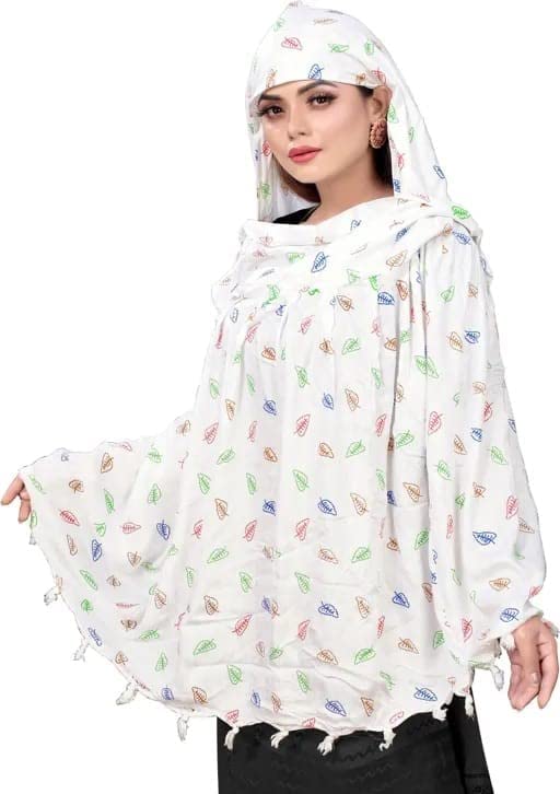 scarf Women Scarves, Cotton Long Usable for vehicle Driver | White Printed Design | Universal Size | For Girl & Women | Breathable Sun Protection Light Weight-image-48