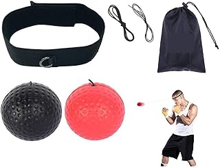 Boxing Reflex Ball, Boxing Training Ball, Fight Ball Reflex with Headband, MMA Training Speed Reactions for Adult/Kids, Best Boxing Equipment for Training, Hand Eye Coordination and Fitness