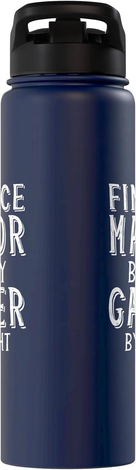 Finance Major By Day Gamer Night Financial College Student Stainless Steel Insulated Water Bottle