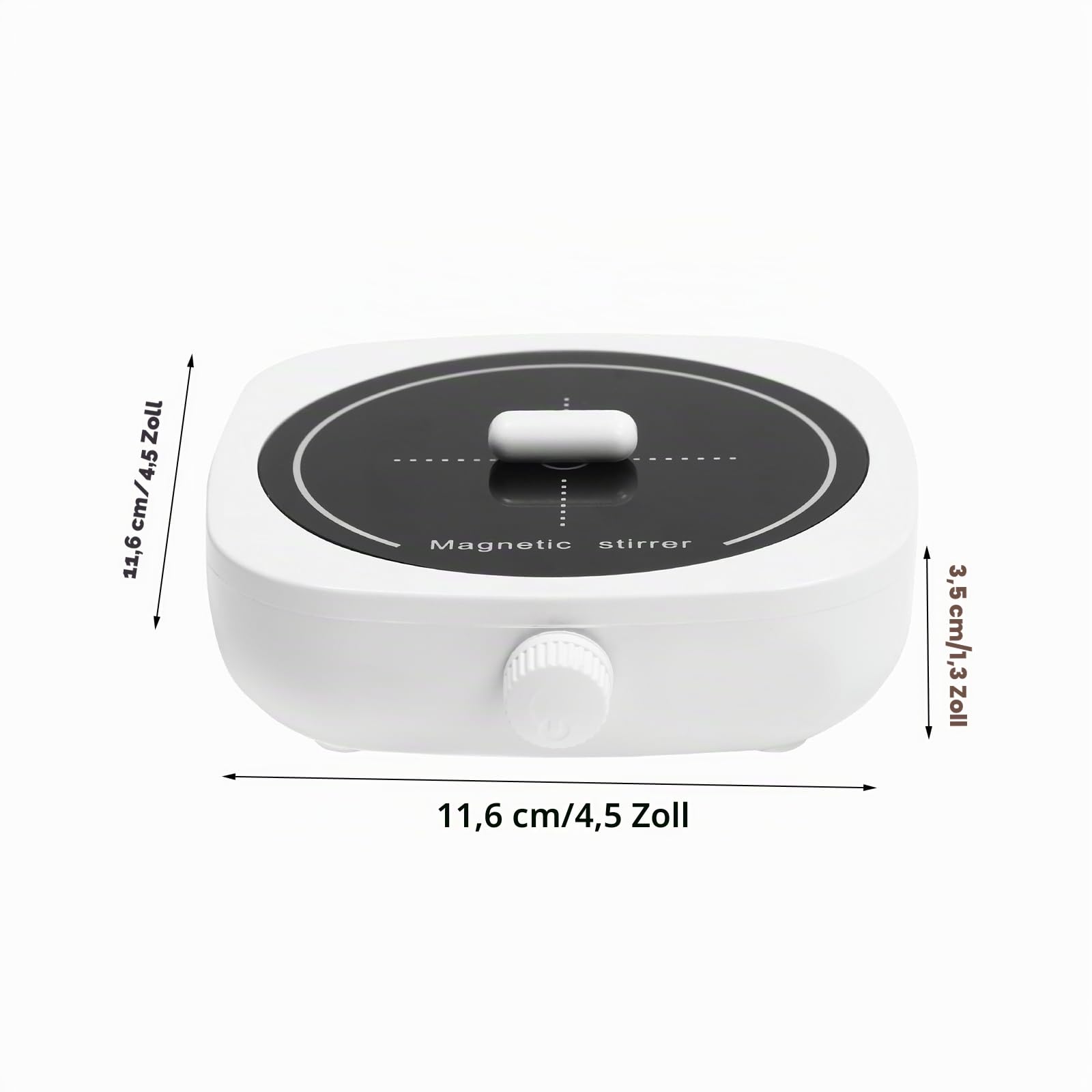 Mini Magnetrührer, 5W 220V Tragbare Magnetic Stirrer mit Anti-Rutsch-Fußpadsm, 0-4000 U/min Automatischer Rührer für Brauen Mixen Hefe Labor, 1L
