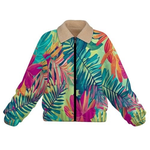 Veste polaire femme imprimée grande taille manteau chaud chic d'automne