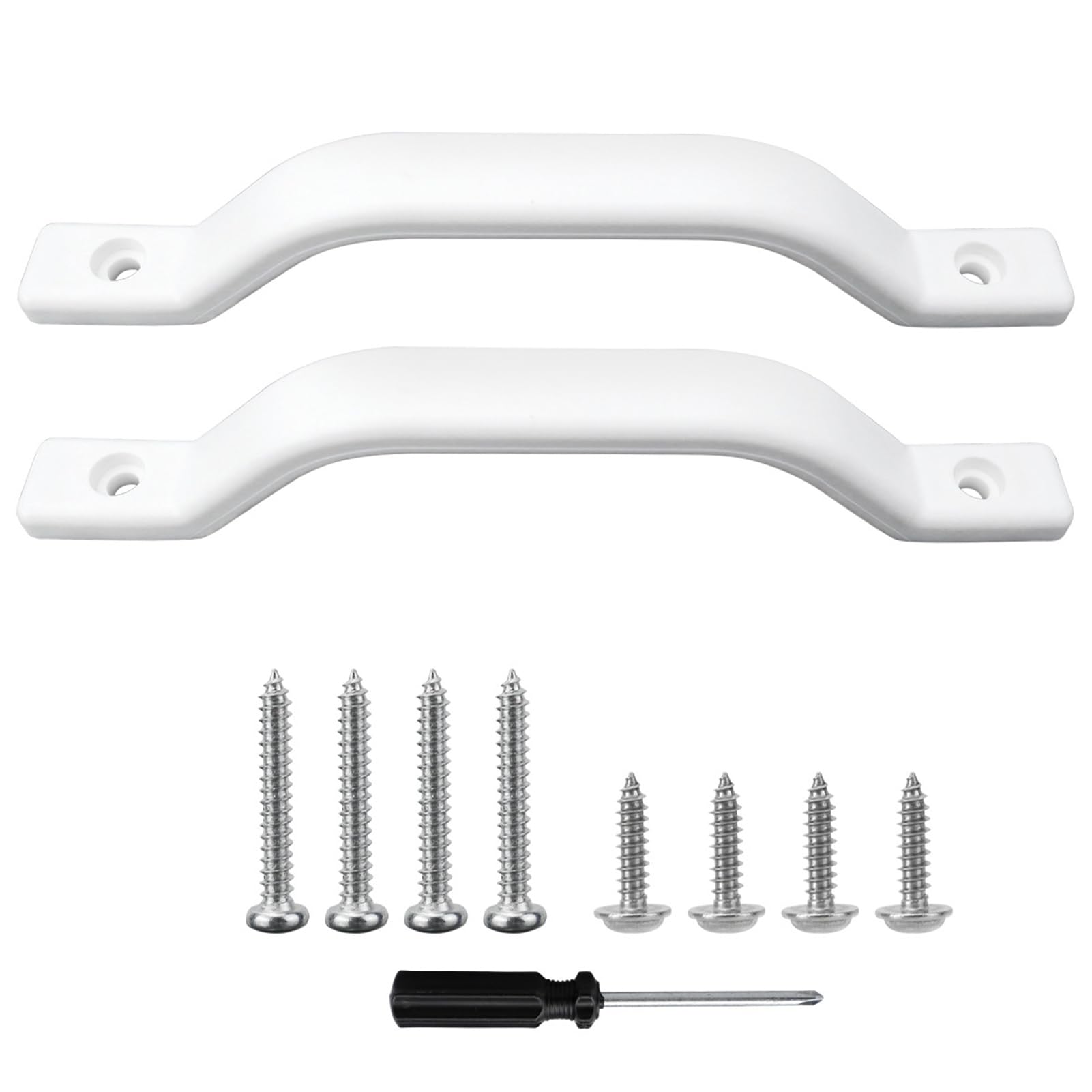 PIXZCSA Screwdriver and 8 Screws Rv Handle Grab Bar By Door Ensures Stability and Support for Home and Boat Enthusiasts Rv Screen Door Handle Boat Grab Bar