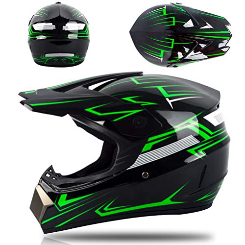 Miniatura 3 de Casco De Protección Profesional Para Motocross, Motocross, Dirt Bike, Offroad, Casco Completo De Mtb, Con Gafas Protectoras, Guantes De Protección Facial