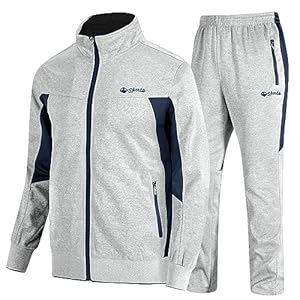 TBMPOY Men’s Tracksuits Sweatsuits for Men Sweat Track Suits 2 Piece Casual Athletic Jogging Warm Up Full Zip Sets