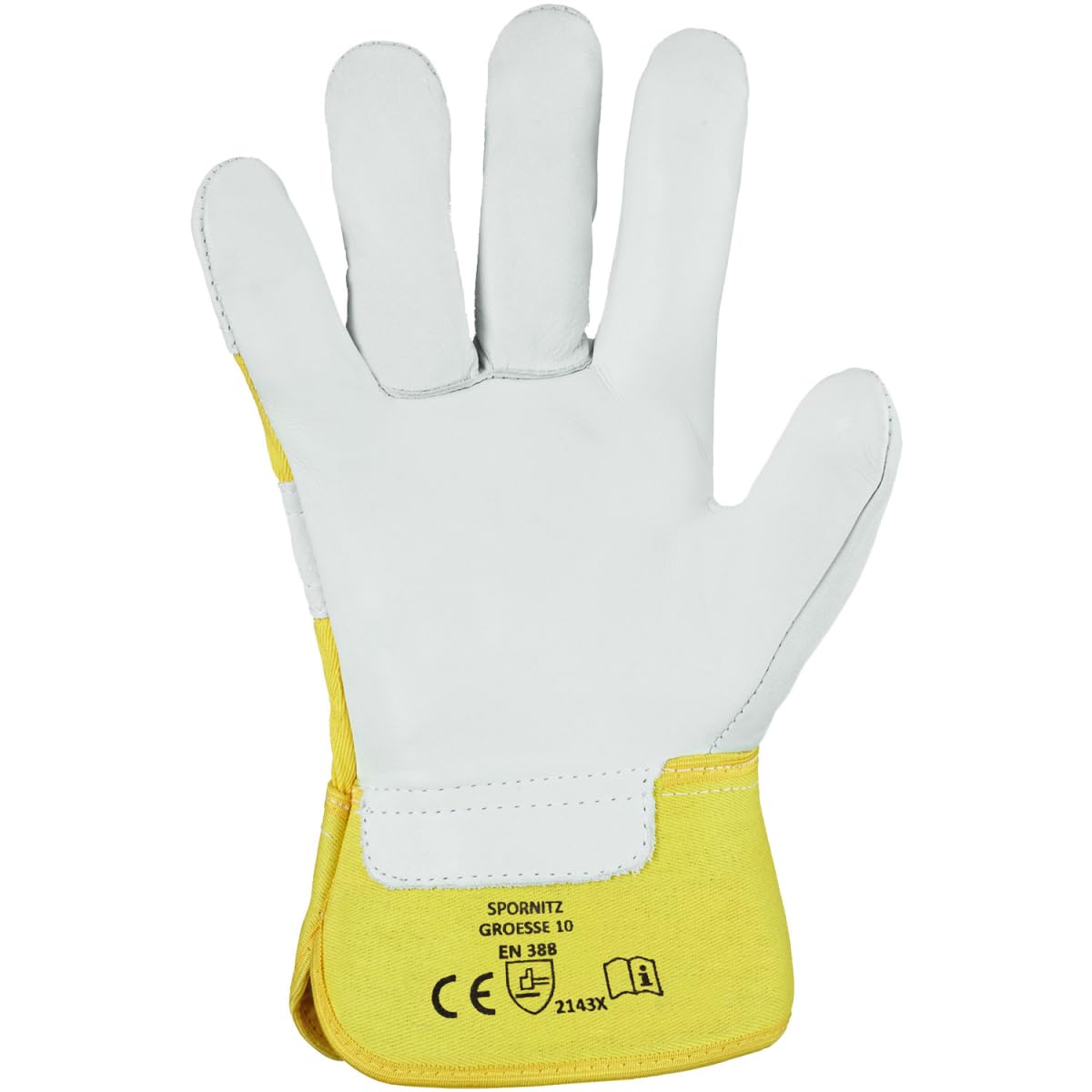 Safetytex Rindvollleder Arbeitshandschuhe EN388 robust (Gr. 10, 24 Paar) | Lederhandschuhe für Bau- und Gartenarbeit, doppelt genähte Nähte, strapazierfähig, langlebig, hoher Komfort