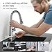 Arofa Kitchen Faucet with Pull Down Sprayer, Brushed Nickel Kitchen Sink Faucet 1-3 Hole Single Handle High Arc Stainless Steel Commercial Modern Kitchen Faucets for RV/Laundry/Outdoor/Farmhouse Sink