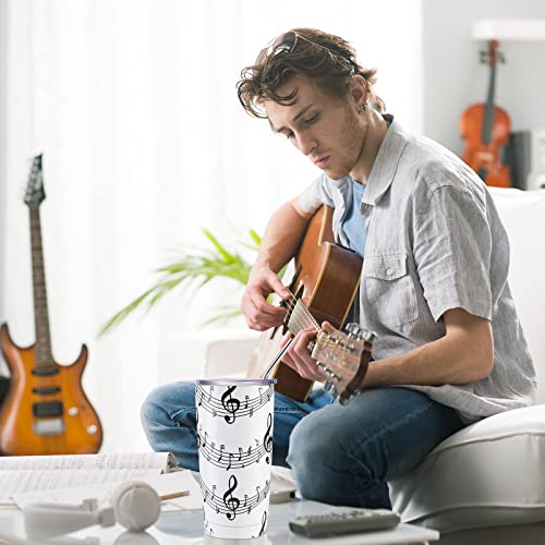 Mimorou Musical Note Tumbler, 20Oz Music Travel Mug With Lid Straw And Brush Stainless Steel Tumbler Cup Gift Box For Lovers Singers Teacher Christmas Gifts(Notes Style) #TOP2