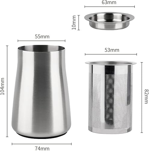 Miniatura 10 de watchget Tamiz de café Molido de café Tamiz de 250um de malla fina de café en polvo Tamiz de acero inoxidable Receptor de café molido Accesorio para