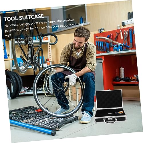 Toyvian Tool Box Tool Box Aluminum Case Briefcase for Men Locking Case Briefcases for Men3