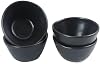 roro Handmade Matte Black Ceramic Conical Sauce Bowls - 3 Ounce, Set of 4, Elegant Artisan Crafted Dishes for Dips, Spices, and Condiments, Lead-Free and Cadmium-Free