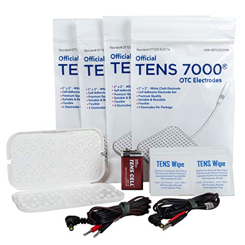 TENS 7000 Official Refill Kit - Includes 16 Premium TENS Unit Pads, 2