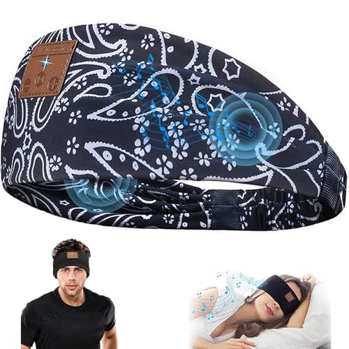 Andthere Sleep Headphones Headband, Bluetooth Sleep Eye Mask Headphones Noise Cancelling Headband Earphones for Sleeping Music Sports, Relaxation Meditation Gifts Gadgets for Women Men Side Sleepers