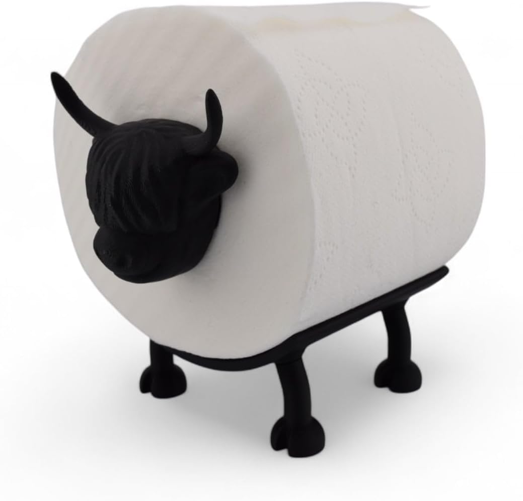 Highland Cow Toilet Paper Roll Holder – Bathroom Accessory Brown
