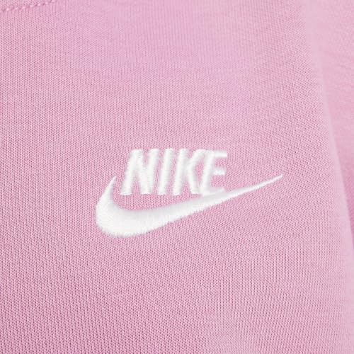 Nike Sportswear Club Fleece Big Kids' Oversized Pullover Hoodie (FZ5579-646, Magic Flamingo/White)4