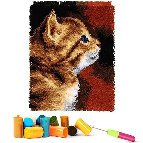 Reviews de Kits para fabricar alfombras de esta semana. 41 EMISTEM - Kits de gancho de cierre para adultos, kit de alfombra de ganchillo, kit de ganchillo para principiantes, kits de fabricación de alfombras con lona impreso, embalaje de...