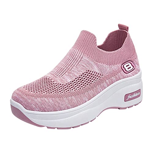 Woyada Damen Sneakers Elegant Orthopädisch Bequem Schuhe Kristall