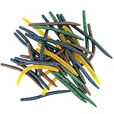 Wacky Worm Bass Lures Kit: 40PCS 5' Senko Worms with Storage Box | Slow-Sink Fishing Baits for Freshwater Saltwater