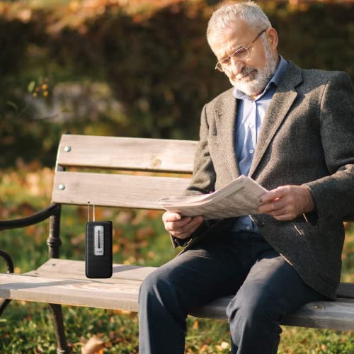 Philips Am Fm Battery Operated Portable Pocket Radio, Am Fm Compact Transistor Radios Player With Bonus Philips In-Ear Headphones (Black) #TOP2