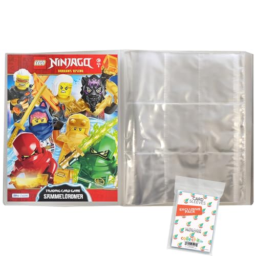 Bundle mit LEGO Ninjago Serie 9 Trading Cards - 1 Leere Sammelmappe + Exklusive Collect-it Hüllen