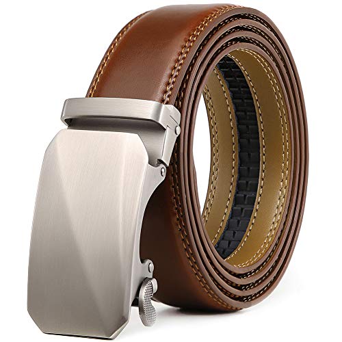 Mens Ratchet Dress Belt Leather 1 3/8