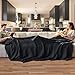 Bedsure Gentlesoft 100% Cotton Blanket Queen Size for Bed - Breathable and Soft, Waffle Weave Blanket for Summer, Thick Cozy Fall Blankets for Women Gift, Black, 90x90 Inches