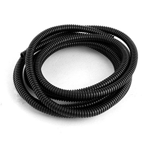Fuera de 10mm Tubo orificio del conducto corrugado cable fuelle manguera Negro 2,55 m /8.4ft