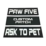 Paw Five CORE-1 Harness Hook & Loop Patches “Ask to PET, Free HUGS, Service Dog, in Training Glow in The Dark (Custom Patch)